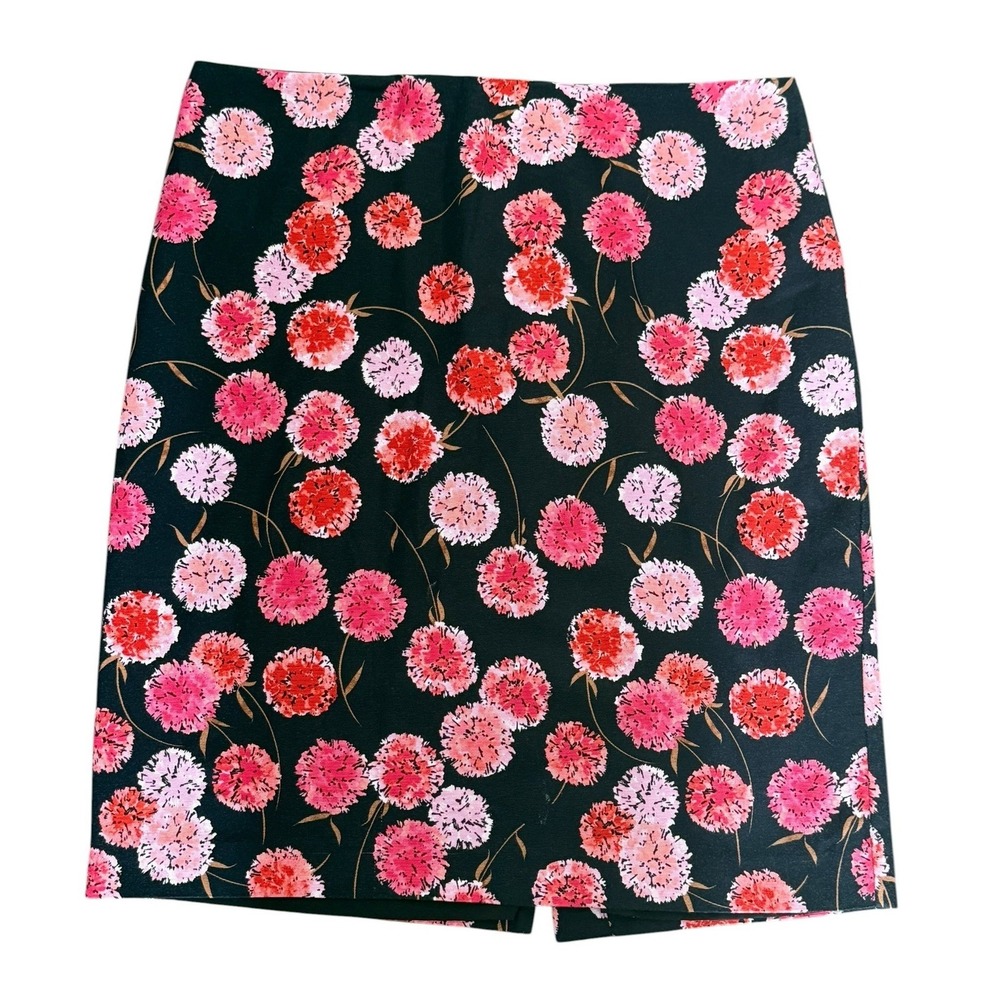 Talbots Pencil Skirt Women Plus Size 16 Floral Pink Black Knee Length Career - Picture 2 of 10